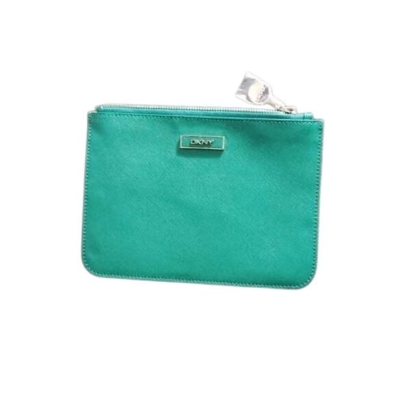 DKNY Green Leather  Clutch - Picture 1 of 7